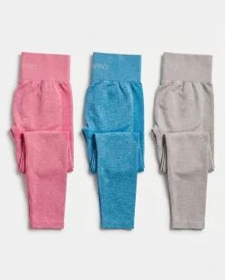 Beam Tights Pink + Blue + Light Grey 3-PACK