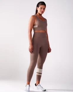 Block Tights Beige