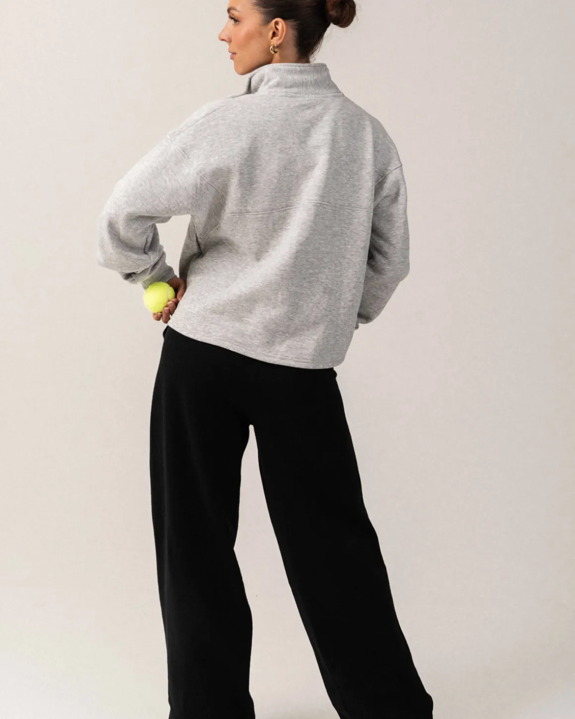 BP 1/2 Zip Sweater Grey Marl/70s