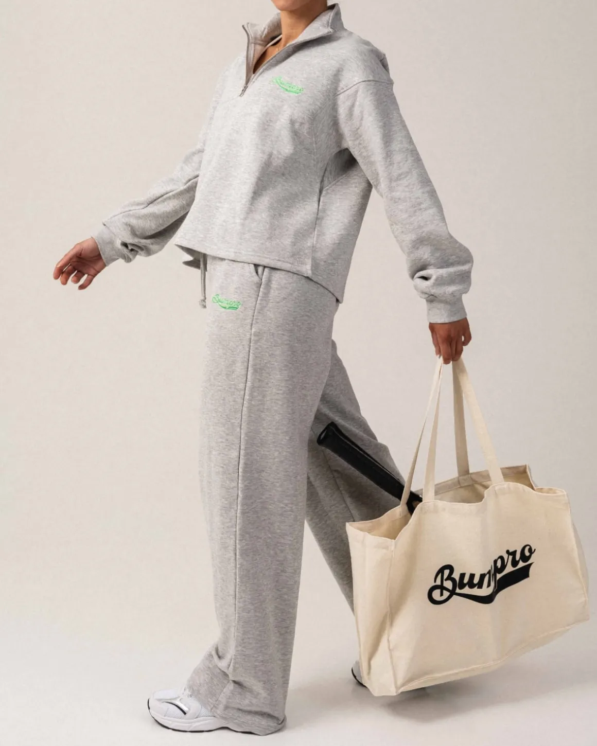 BP 1/2 Zip Sweater Grey Marl/70s