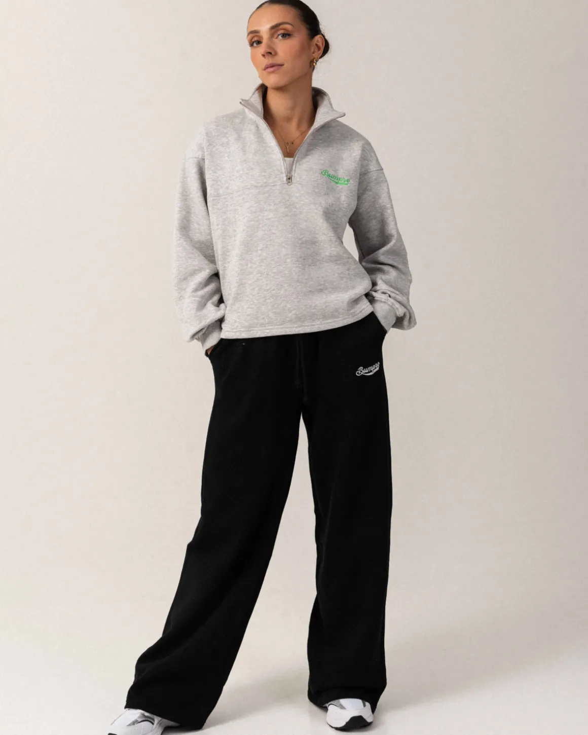 BP 1/2 Zip Sweater Grey Marl/70s