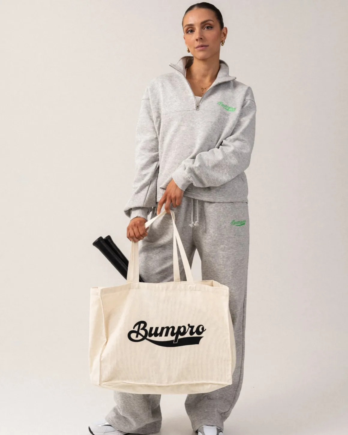 BP 1/2 Zip Sweater Grey Marl/70s