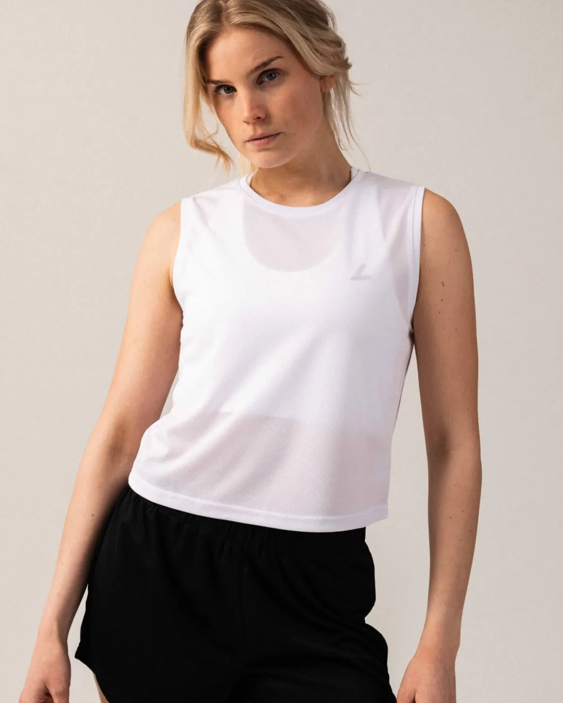Breeze Mesh Muscle Tank White