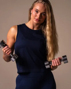 Breeze Seamless Tank Blue Navy