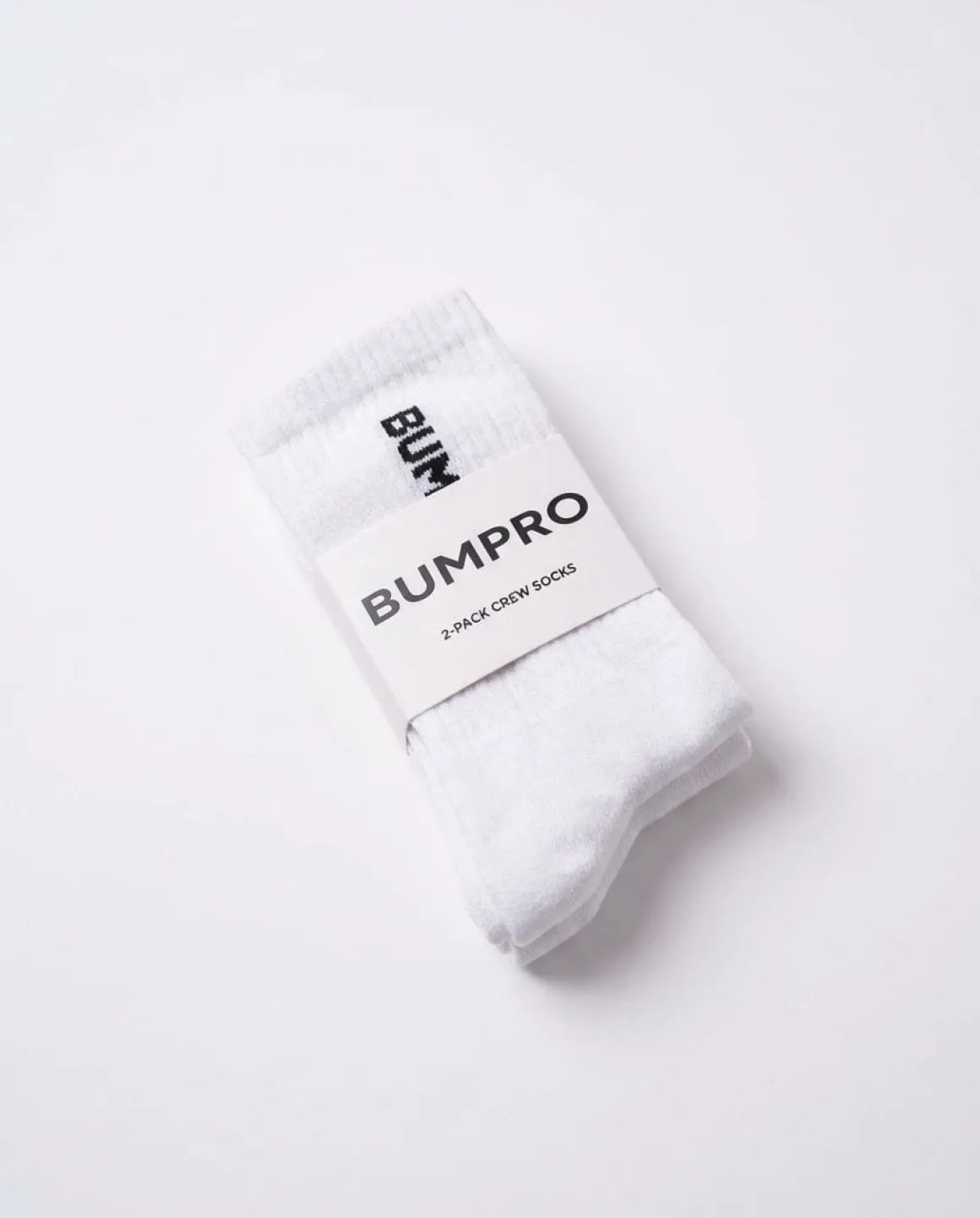 Bumpro 2-pack Crew Socks White/logo