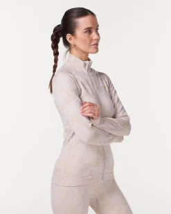 Camo Seamless Zip Up Greige Camo