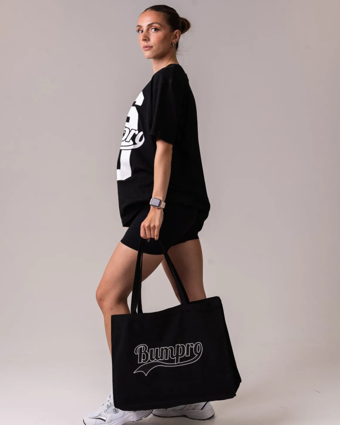 Canvas Tote Bag Black/White – One Size