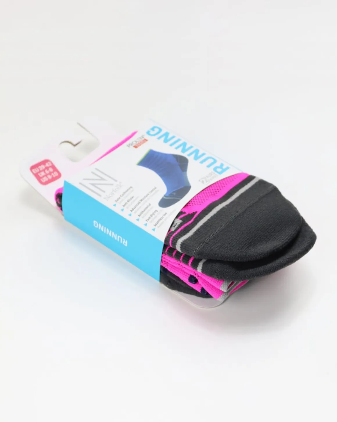 Cheetah Cushioned Run Socks 2-pack Pink