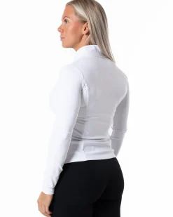 Clean Zip Longsleeve White