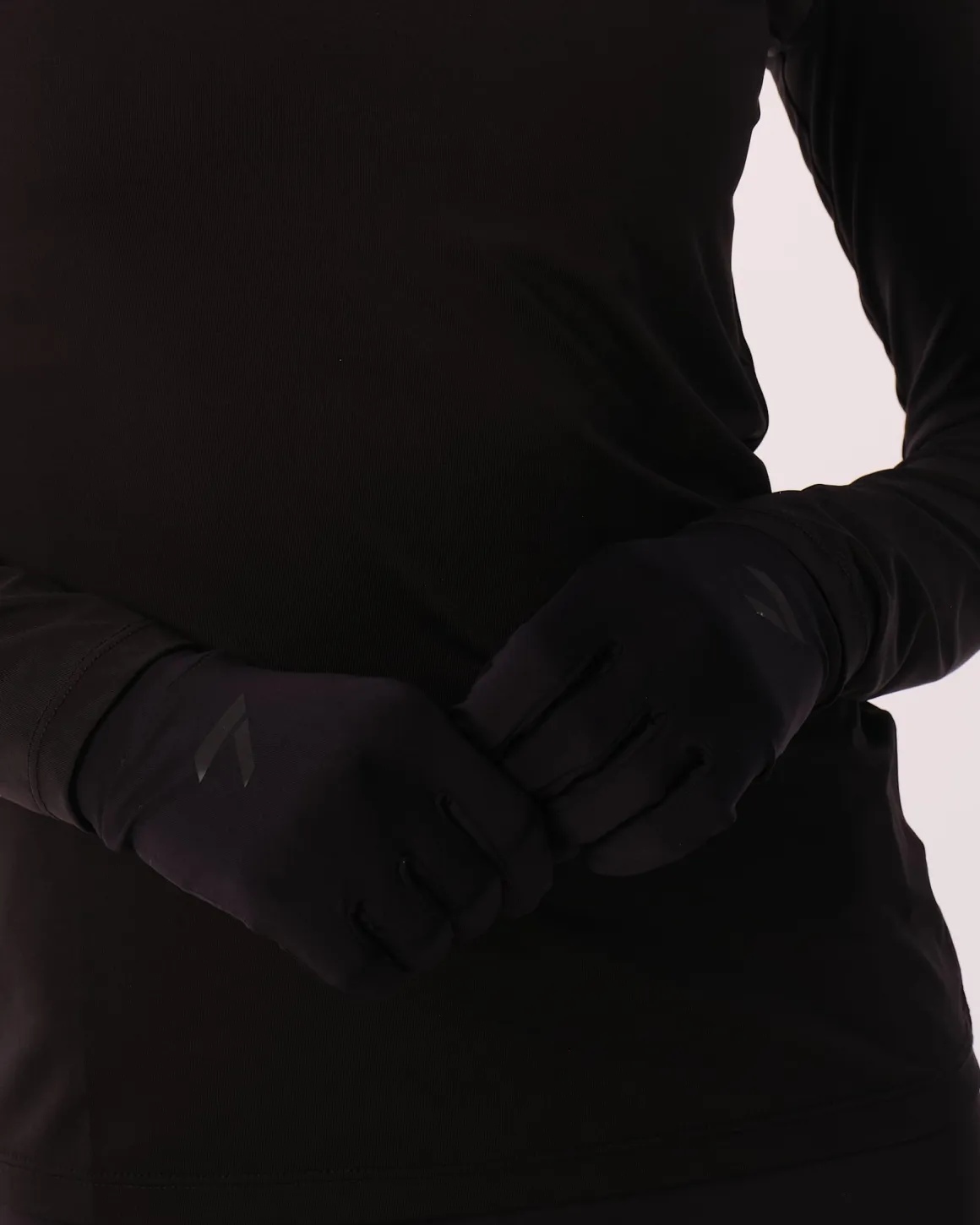 Conquer Running Gloves Black Reflective