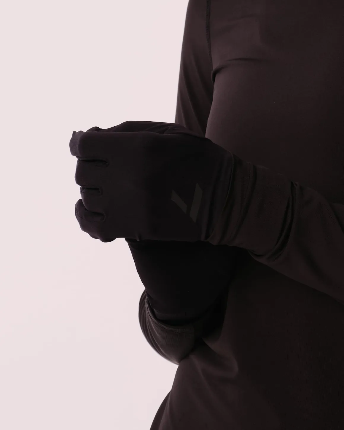Conquer Running Gloves Black Reflective