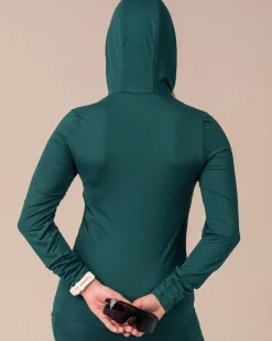Conquer Running Hood Green Rain