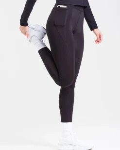 Conquer Running Pocket Tights Black Beauty