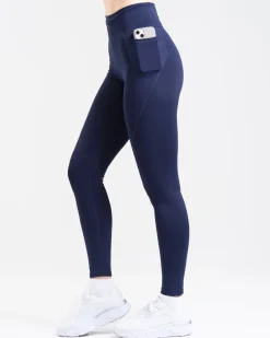 Conquer Running Pocket Tights Blue Navy
