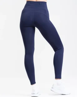 Conquer Running Pocket Tights Blue Navy