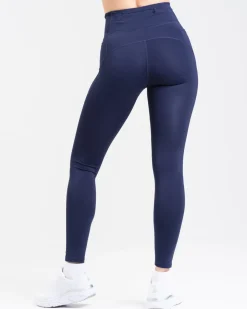 Conquer Running Pocket Tights Blue Navy