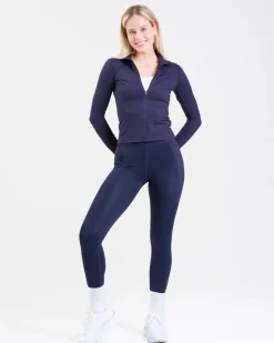 Conquer Running Pocket Tights Blue Navy