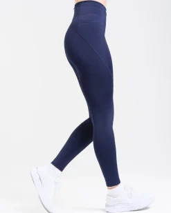 Conquer Running Pocket Tights Blue Navy