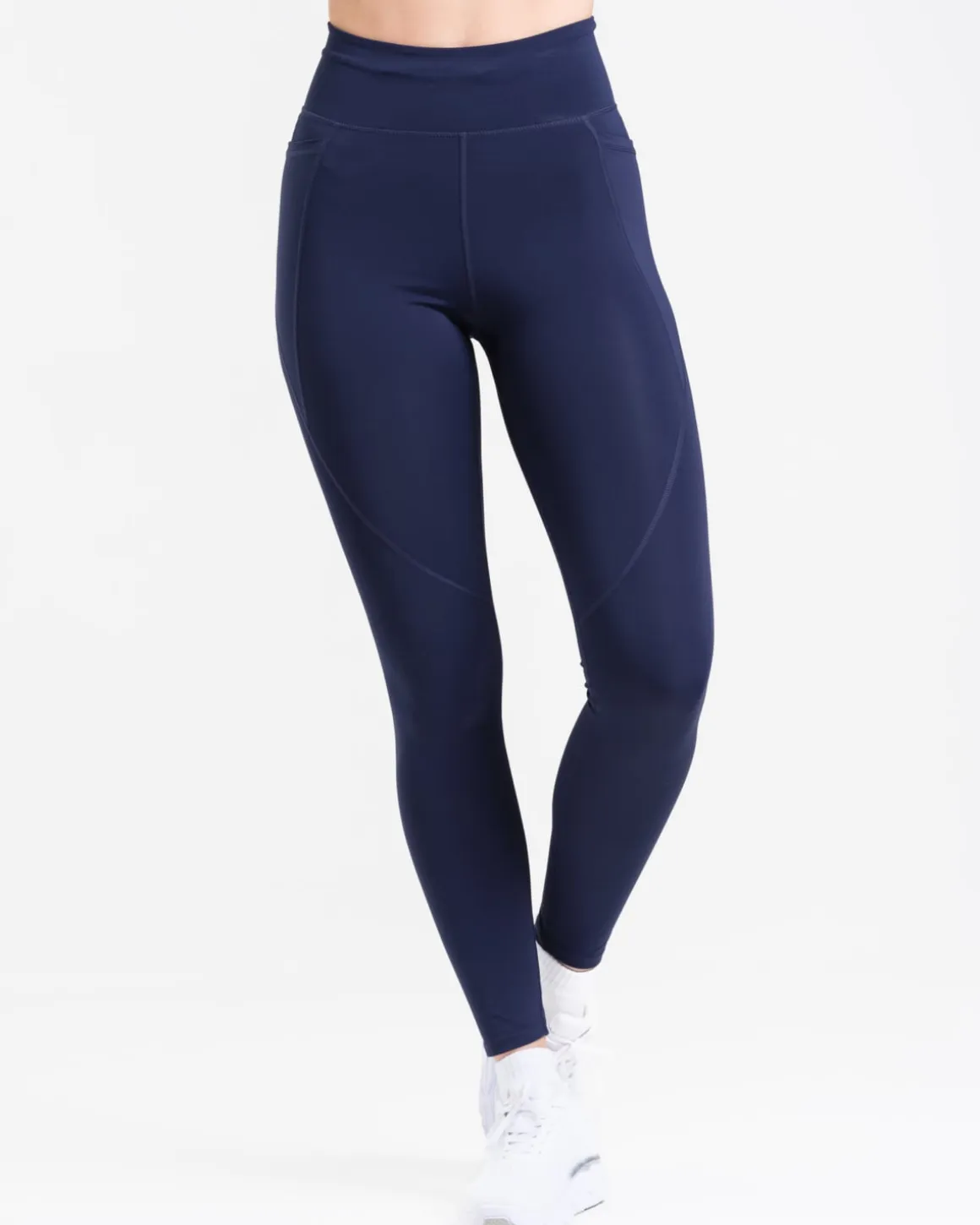 Conquer Running Pocket Tights Blue Navy