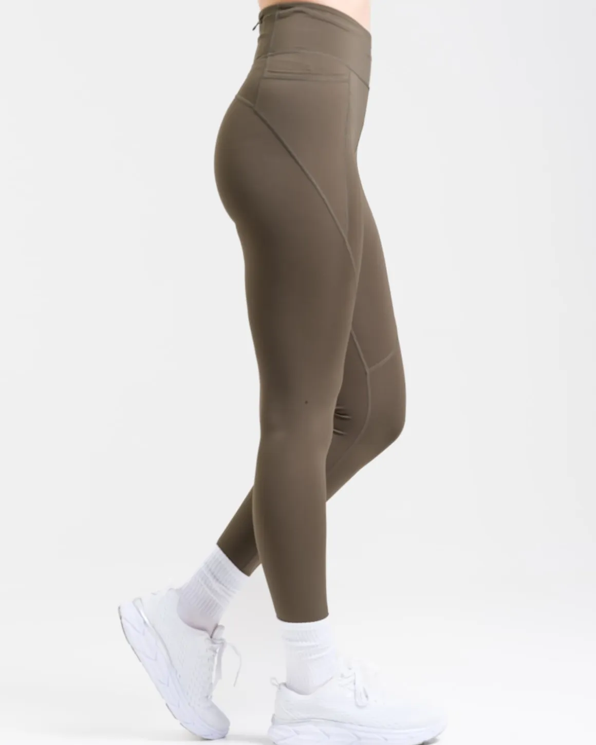 Conquer Running Pocket Tights Green Forest