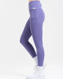 Conquer Running Pocket Tights Lilac Heron