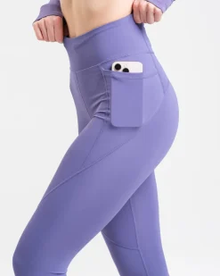 Conquer Running Pocket Tights Lilac Heron
