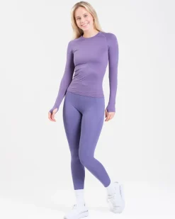 Conquer Running Pocket Tights Lilac Heron