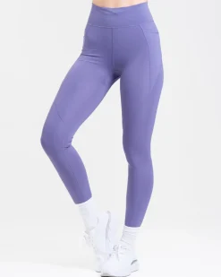 Conquer Running Pocket Tights Lilac Heron