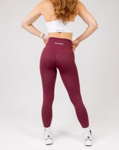 Contour Seamless Tights Red Maroon