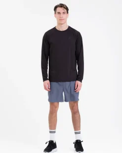 Core Basic LS Black + Clarity Shorts M Blue Sea SET