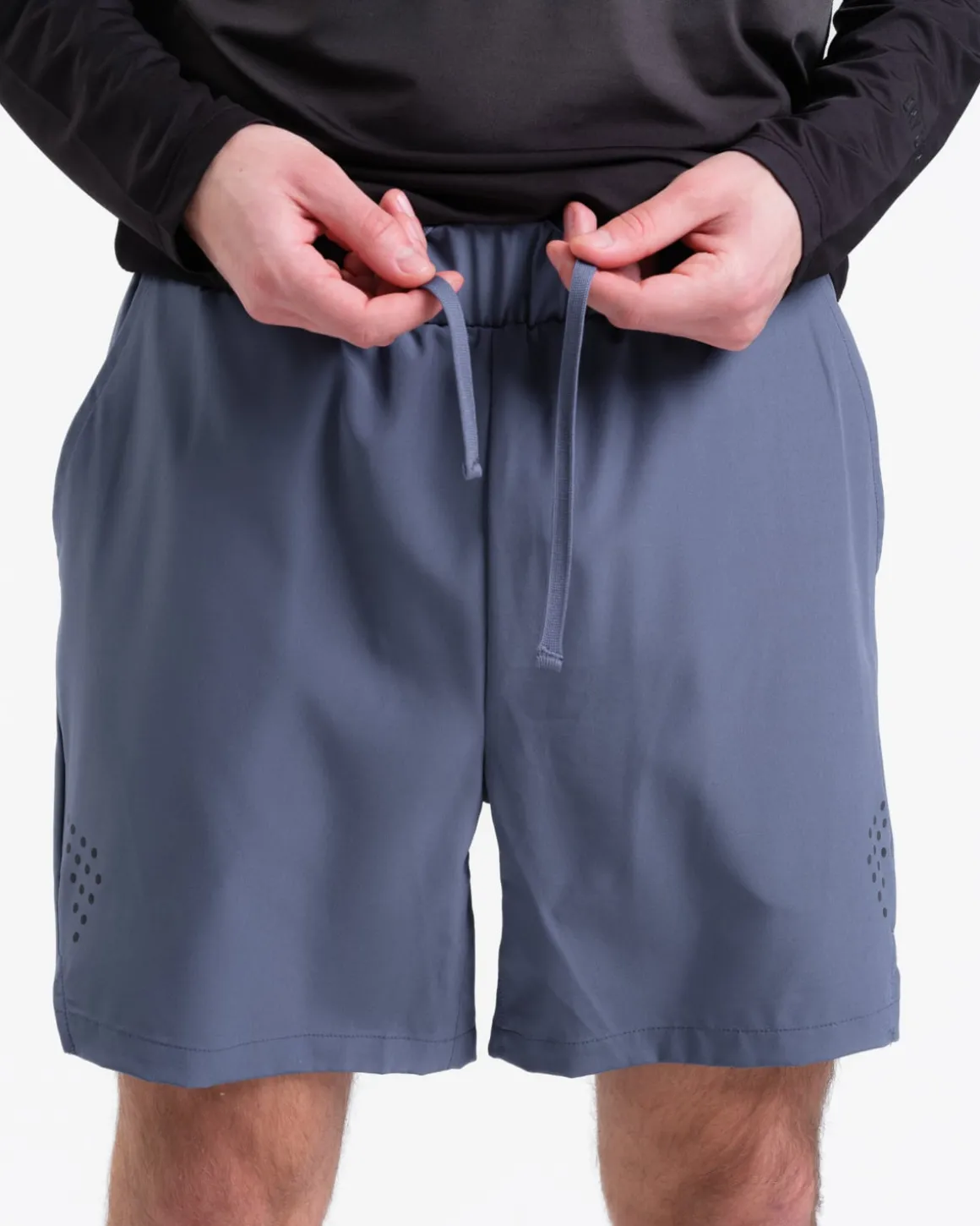 Core Basic LS Black + Clarity Shorts M Blue Sea SET