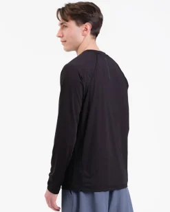 Core Basic LS Black + Clarity Shorts M Blue Sea SET