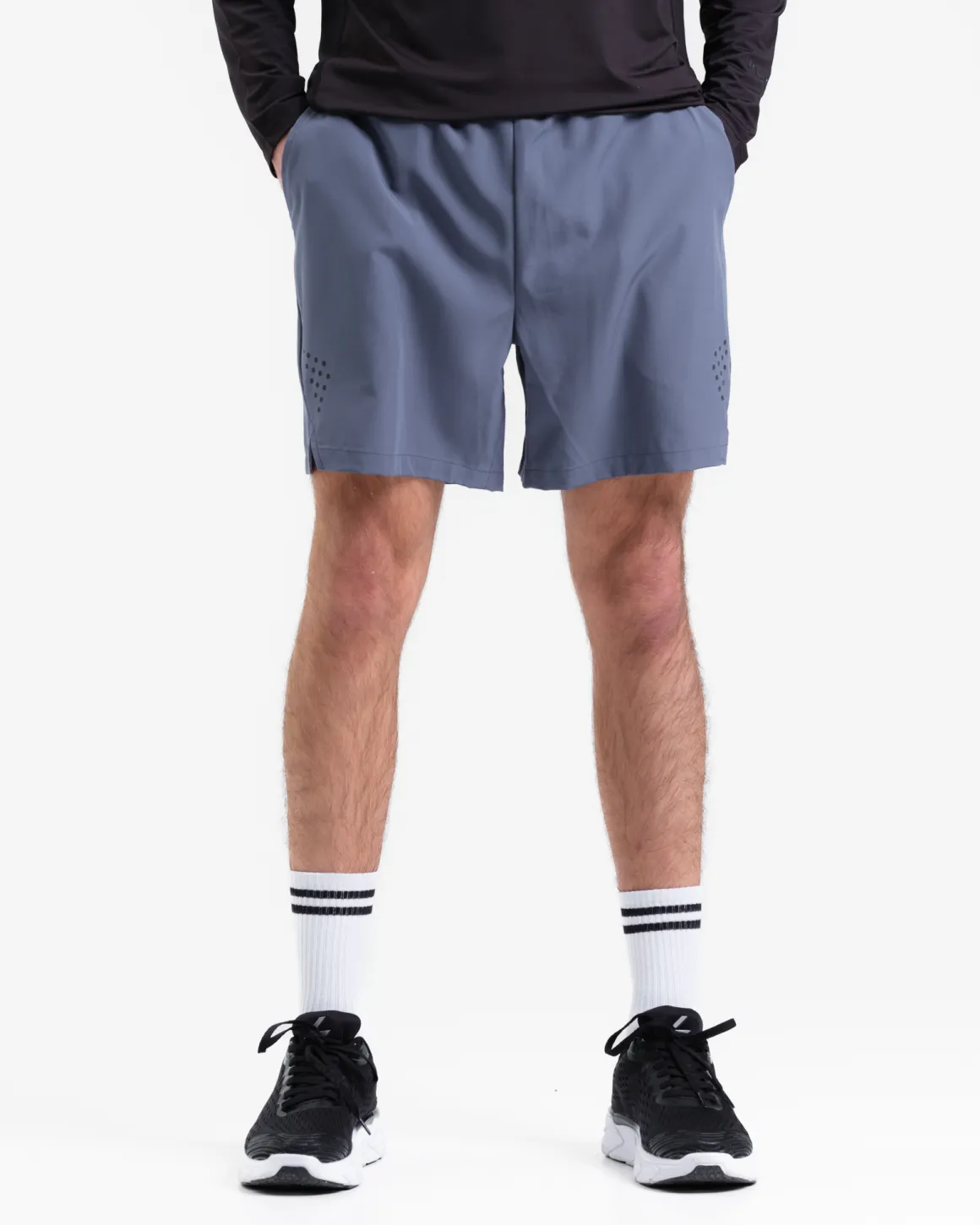 Core Basic LS Black + Clarity Shorts M Blue Sea SET
