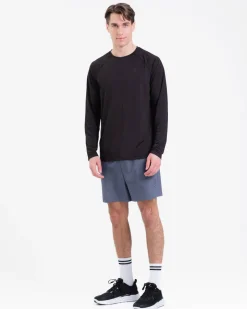 Core Basic LS Black + Clarity Shorts M Blue Sea SET