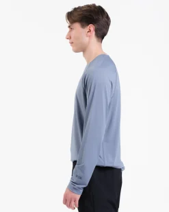 Core Basic LS M Blue + Clarity Warm Up Pants M Black SET