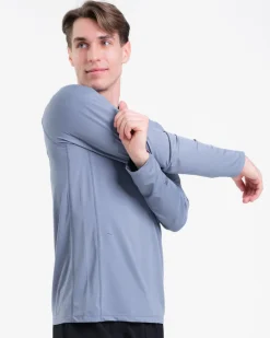 Core Basic LS M Blue + Clarity Warm Up Pants M Black SET