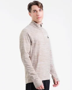 Core Run Half Zip M Beige Marl