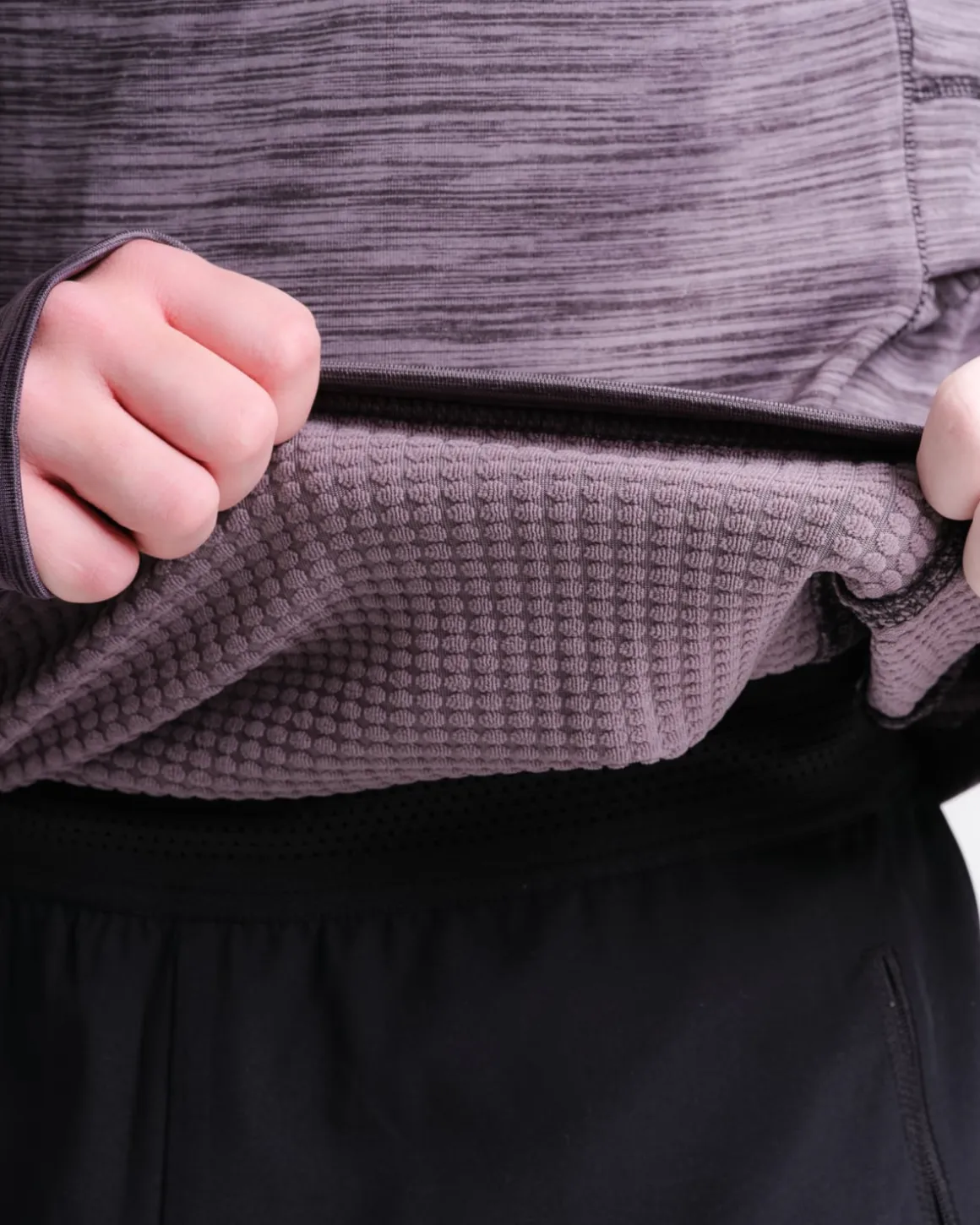 Core Run Half Zip M Black Marl
