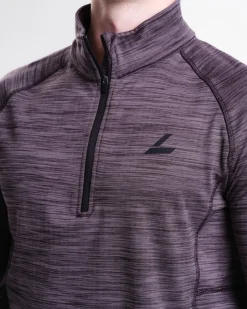 Core Run Half Zip M Black Marl