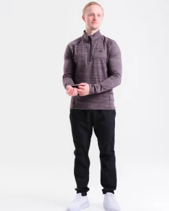 Core Run Half Zip M Black Marl