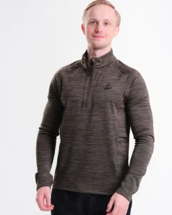 Core Run Half Zip M Green Forest Marl