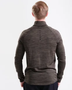 Core Run Half Zip M Green Forest Marl