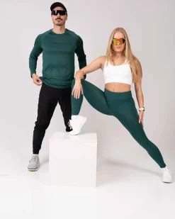 Core Run LS M Green Rain