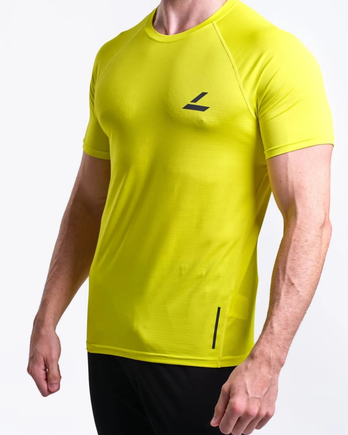Core Run Tee M Yellow+Black 2-PACK