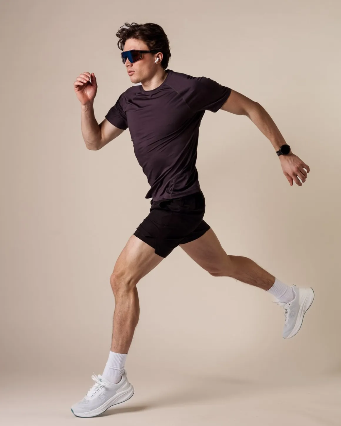 Core Run Tee M Yellow+Black 2-PACK