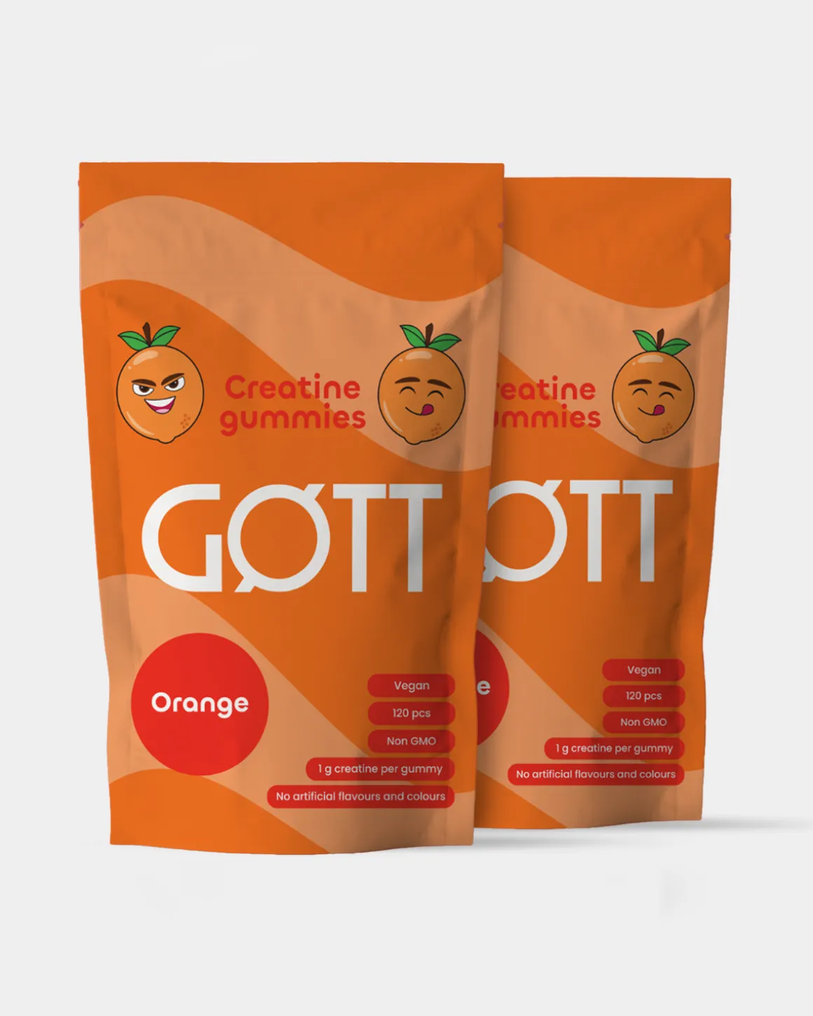 Creatine Gummies Appelsin Pektin 600g (2-Pack)
