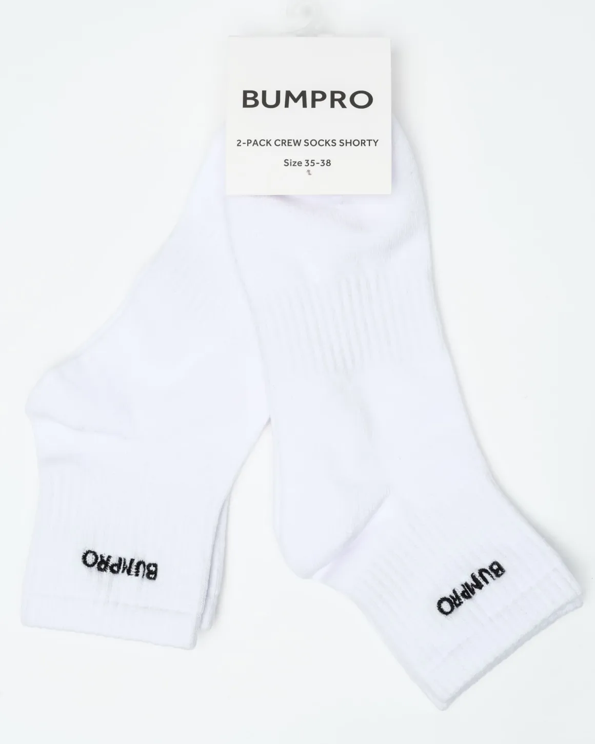 Crew Socks Shorty Black/White 4-PACK