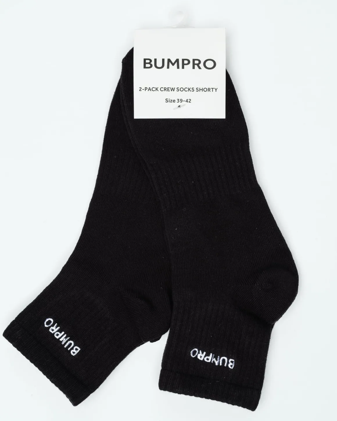 Crew Socks Shorty Black/White 4-PACK
