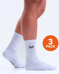 Crew Socks U White 3-PACK