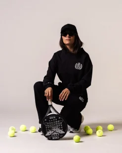 Cropped Hoodie Loopback Black